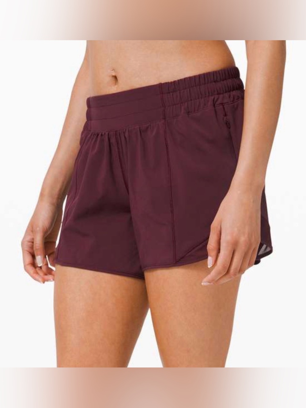 Lululemon Hotty Hot Short II *Long 4" Cassis Size 6 Burgundy/Maroon